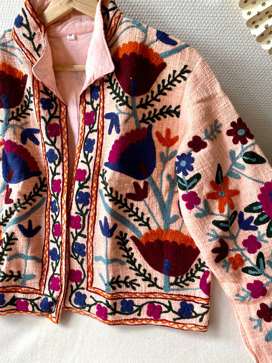 The Suzani Floral Jacket // Blush